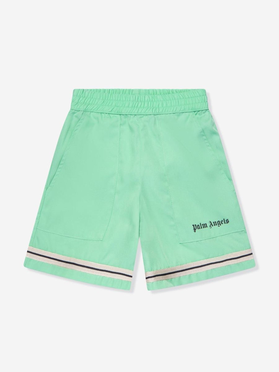 Boys Palm Angels Shorts | Boys Track Sporty Shorts In Green