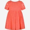 Girls Carrement Beau Dresses | Girls Dress - Apricot Silk & Cotton Dress