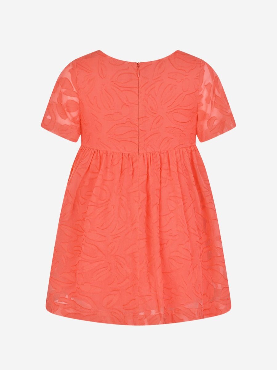 Girls Carrement Beau Dresses | Girls Dress - Apricot Silk & Cotton Dress