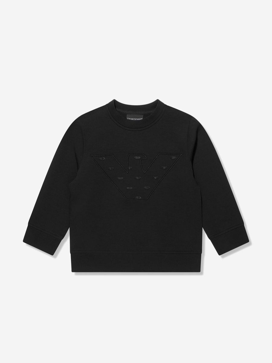 Boys Emporio Armani Sweatshirts & Hoodies | Boys Logo Sweatshirt In Black