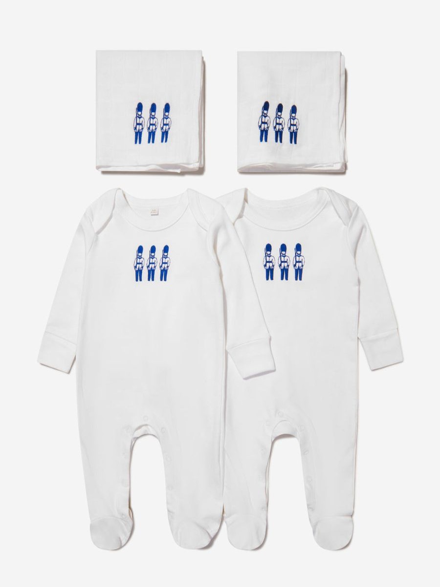 Boys Cotton and Company Babygrows & Rompers | Baby Boys Organic Cotton Guardsmen Babygrow And Muslin Set