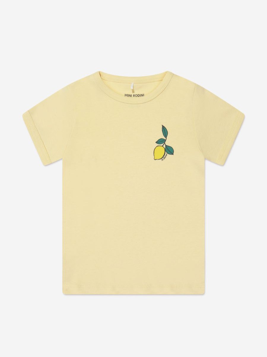 Boys Mini Rodini T-Shirts & Tops | Kids Lemons T-Shirt In Yellow