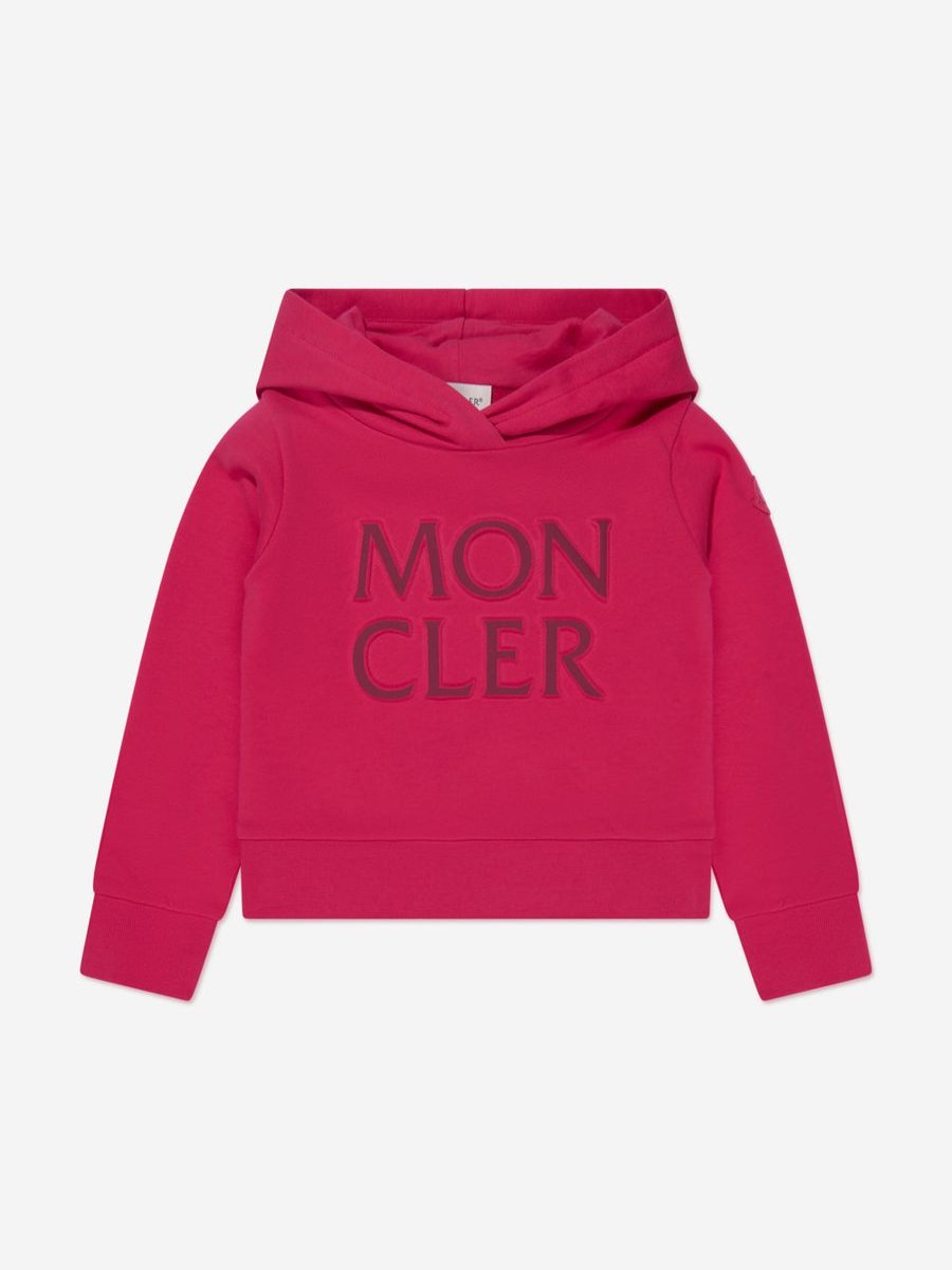 Girls Moncler Enfant Sweatshirts & Hoodies | Girls Logo Hoodie In Pink