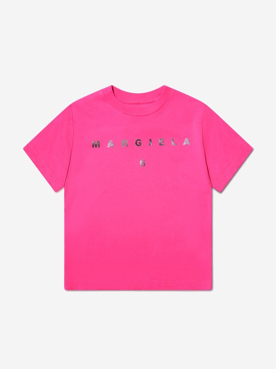 Boys MM6 Maison Margiela T-Shirts & Tops | Kids Logo T-Shirt In Pink