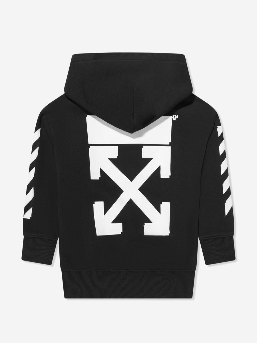 Boys Off-White Sweatshirts & Hoodies | Boys Rubber Arrow Hoodie In Black