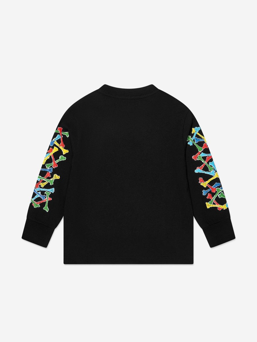 Boys Amiri T-Shirts & Tops | Kids Bones Scribble Long Sleeve T-Shirt In Black