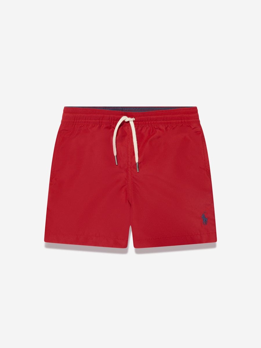 Boys Ralph Lauren Kids Swimwear | Boys Logo Swim Shorts In Red