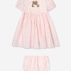 Girls Dolce & Gabbana Kids Dresses | Baby Girls Leopard Logo Dress In Pink