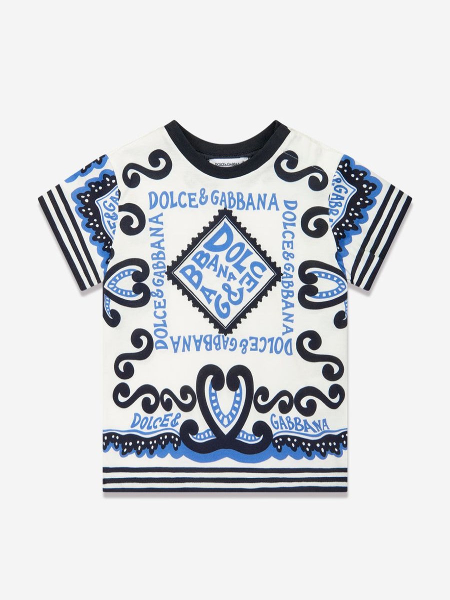 Boys Dolce & Gabbana Kids T-Shirts & Tops | Baby Boys Marina T-Shirt In Multicolour