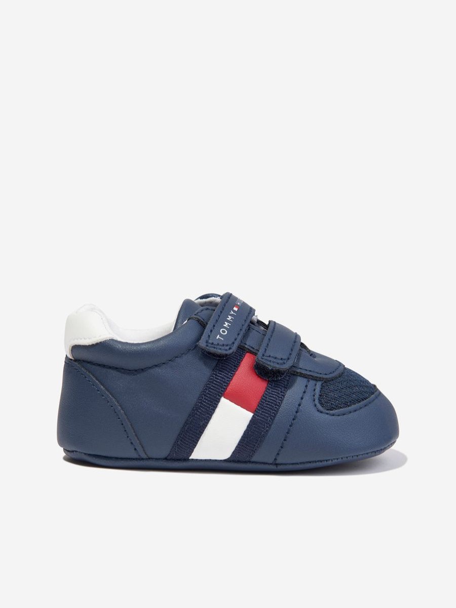 Boys Tommy Hilfiger Sneakers | Baby Boys Velcro Strap Pre-Walker Trainers