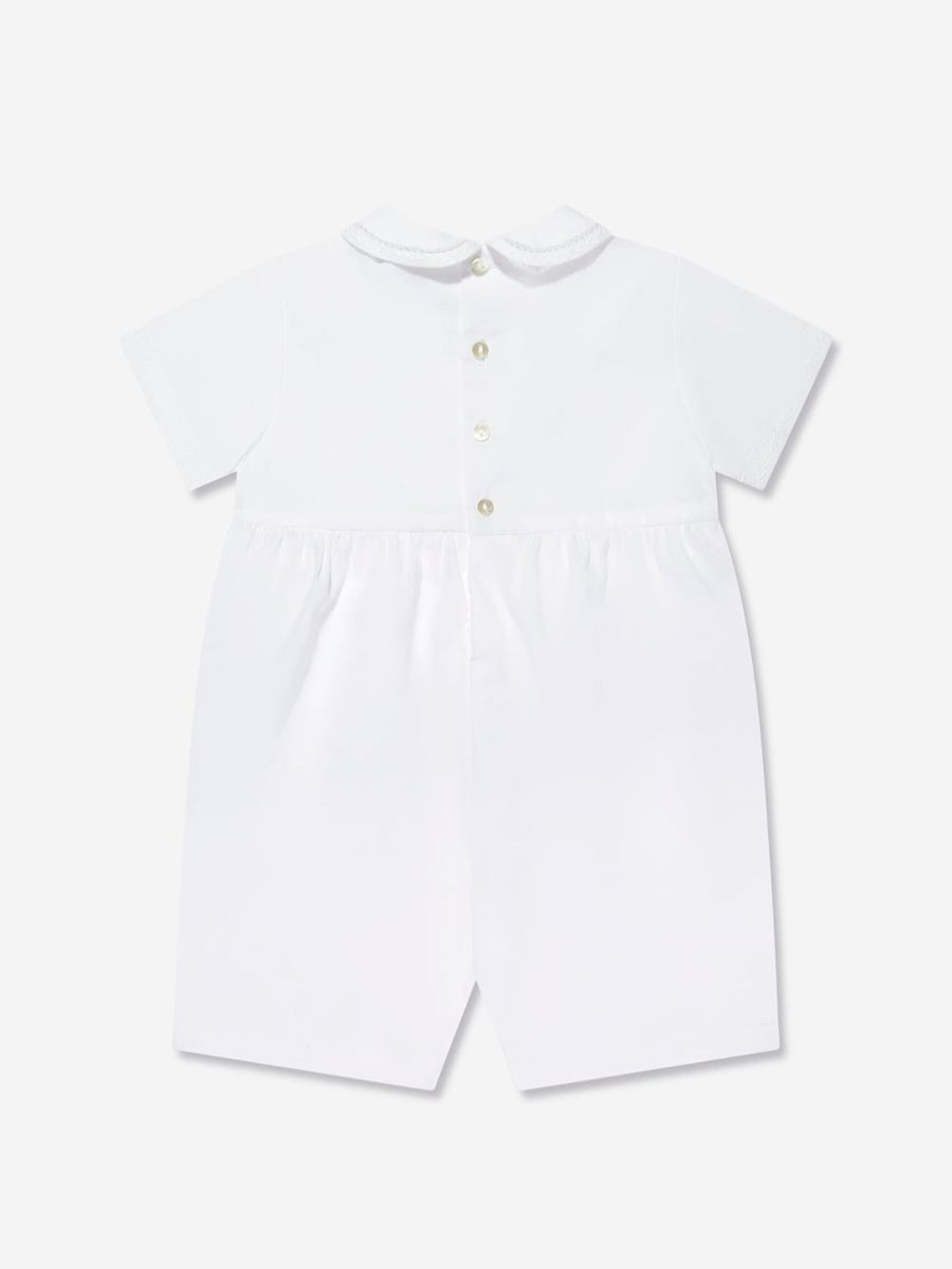 Boys Sarah Louise Babygrows & Rompers | Baby Boys Romper In White