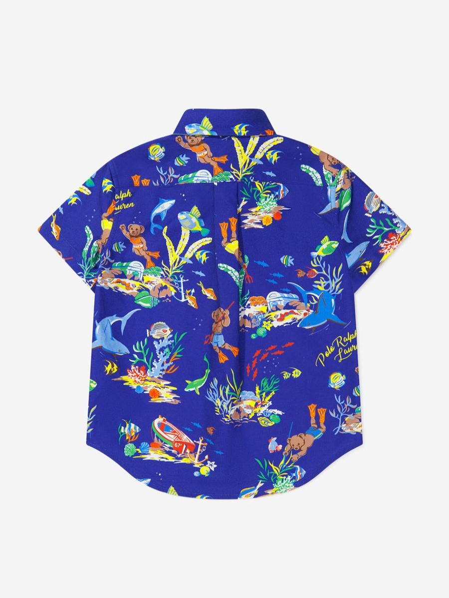 Boys Ralph Lauren Kids Shirts | Boys Short Sleeve Shirt In Blue