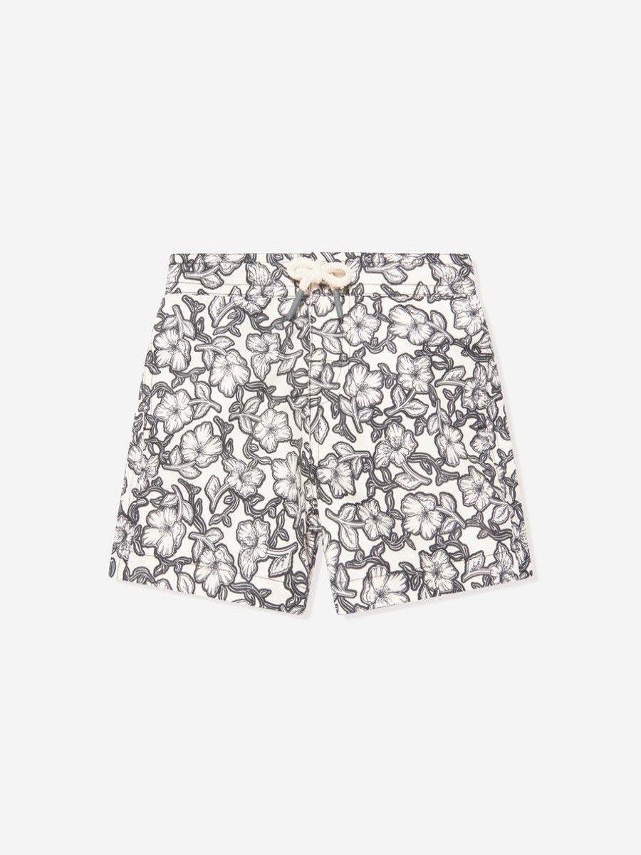 Boys Bonpoint Swimwear | Boys Floral Swim Shorts In Black