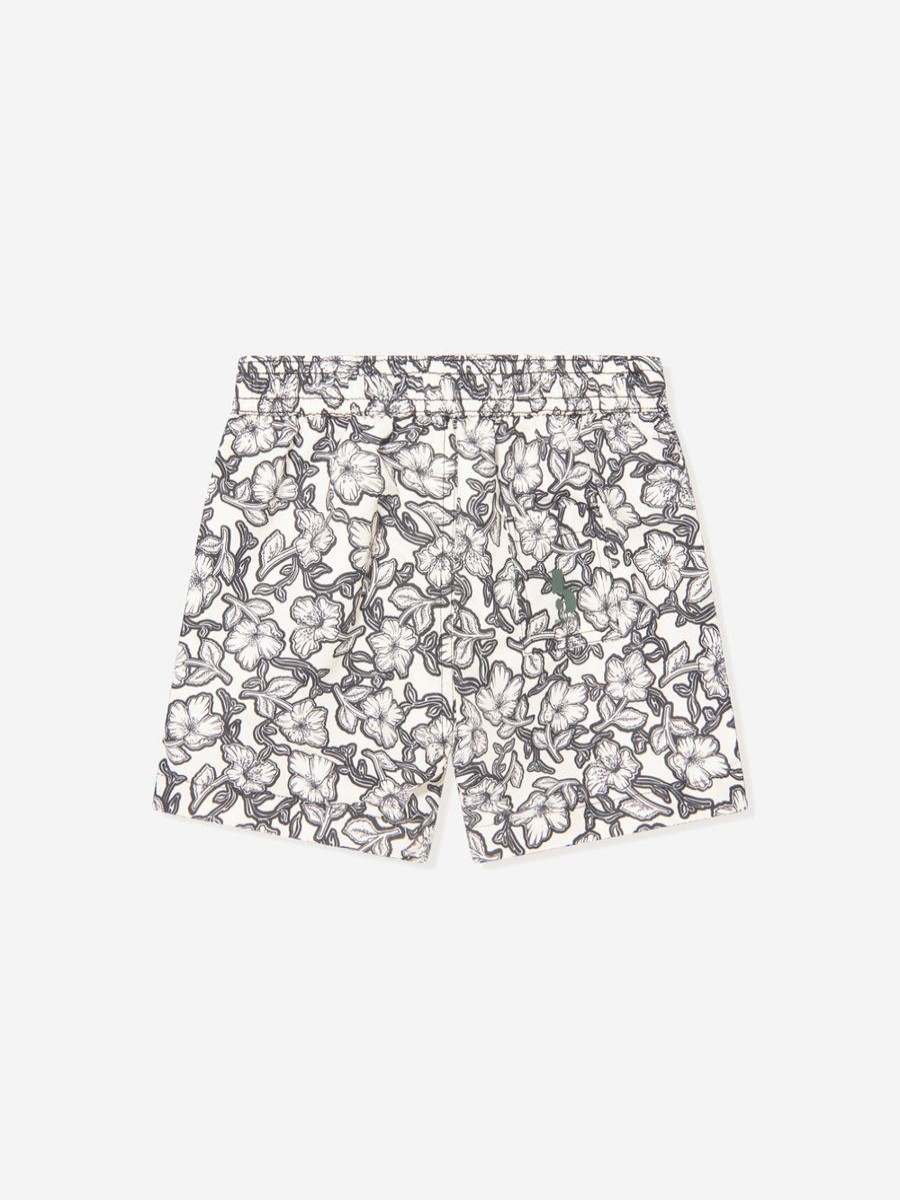 Boys Bonpoint Swimwear | Boys Floral Swim Shorts In Black