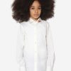 Boys Gucci Kids Shirts | Boys Long Sleeve Embroidered Shirt In Ivory