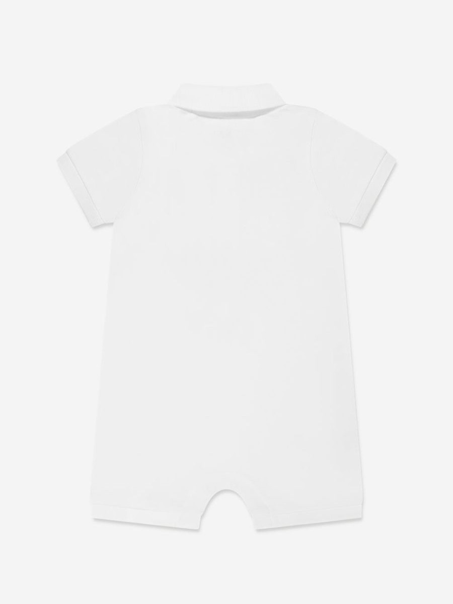 Boys Guess Babygrows & Rompers | Baby Boys Logo Romper In White