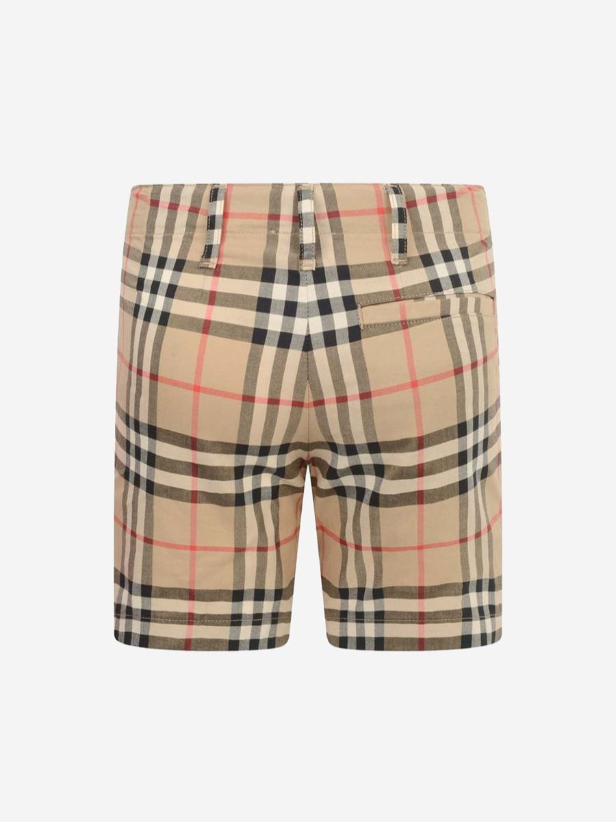 Boys Burberry Kids Underwear | Burberry Kids - Burberry Boys Beige Vintage Check Cotton Shorts | Childsplay Clothing