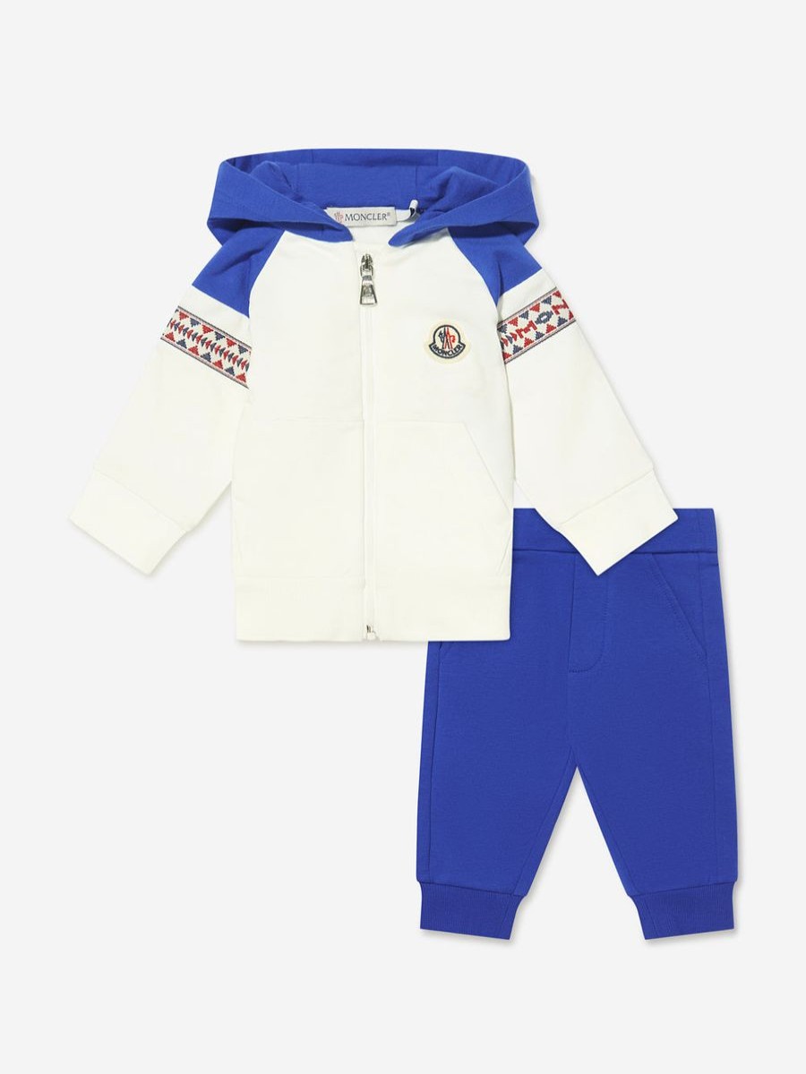 Boys Moncler Enfant Tracksuits | Moncler Enfant - Baby Boys Colourblock Hooded Tracksuit | Childsplay Clothing