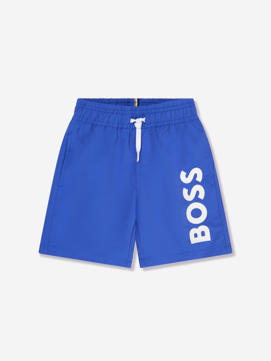 Boys BOSS Swimwear | Boys Logo Swim Shorts In Blue