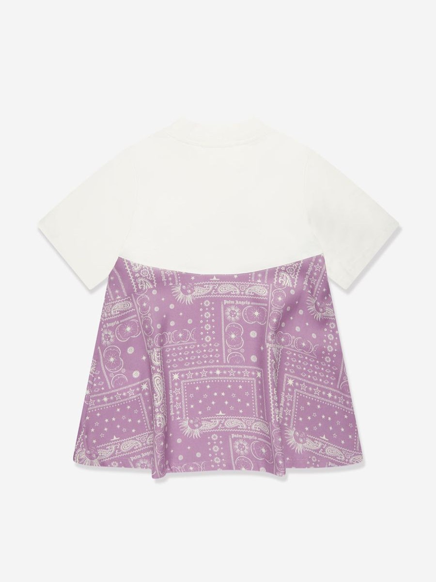 Girls Palm Angels Dresses | Girls Astro Paisley Dress In Purple