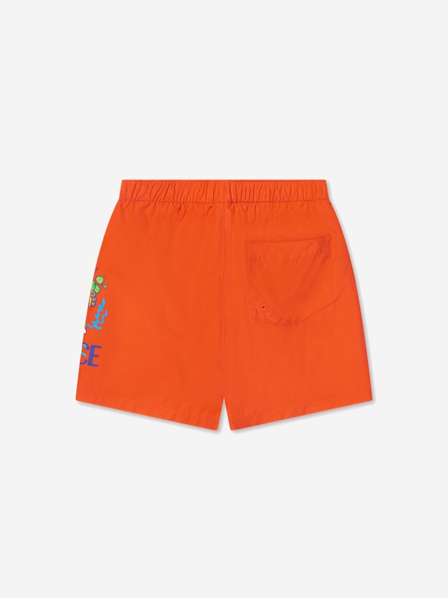 Boys Versace Swimwear | Boys Crocodile Swim Shorts In Orange