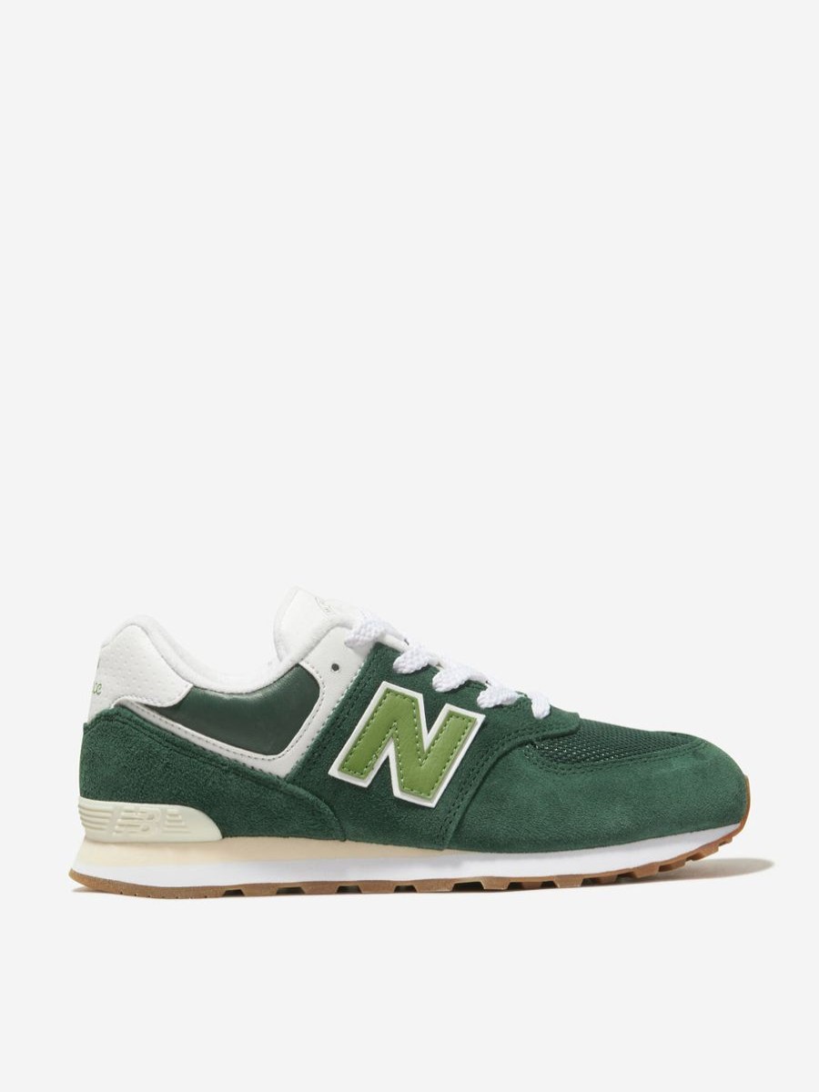 Boys New Balance Sneakers | Kids 574 Logo Trainers In Green