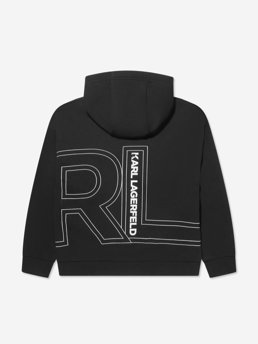 Boys Karl Lagerfeld Sweatshirts & Hoodies | Boys Logo Hoodie In Black