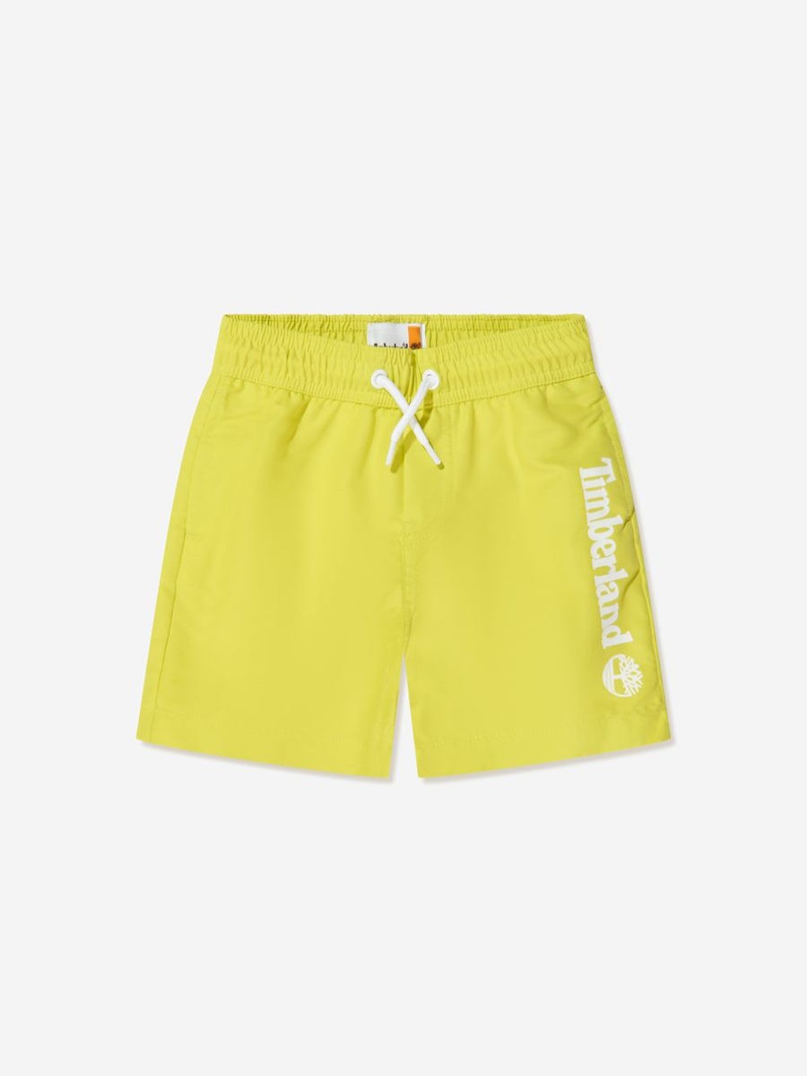 Boys Timberland Swimwear | Boys Logo Swim Shorts In Lime