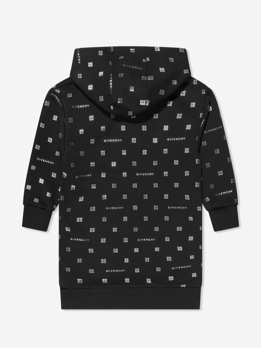 Teen Givenchy Underwear | Girls Hooded 4G Logo Dress In Black