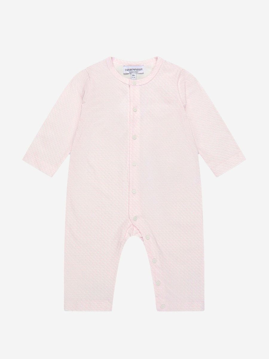 Girls Emporio Armani Babygrows & Rompers | Emporio Armani - Baby Girls Cotton Romper Gift Set (4 Piece) | Childsplay Clothing