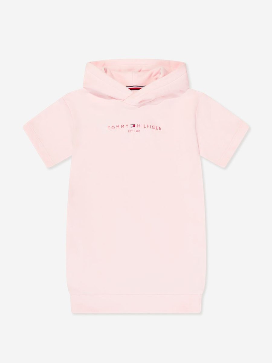 Girls Tommy Hilfiger Dresses | Girls Essential Hoodie Dress In Pink