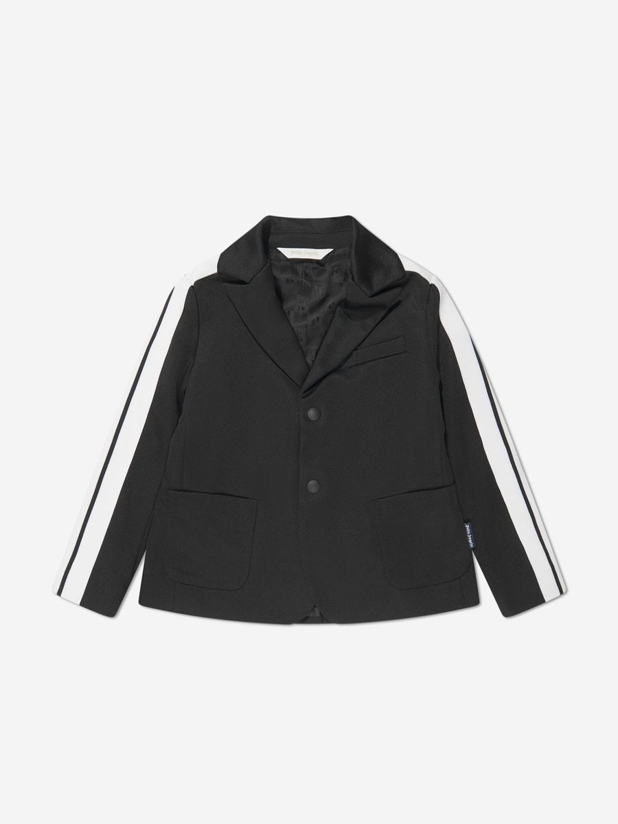 Boys Palm Angels Coats & Jackets | Boys Logo Track Blazer In Black