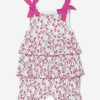 Girls Patachou Babygrows & Rompers | Baby Girls Spring Liberty Floral Romper In Pink