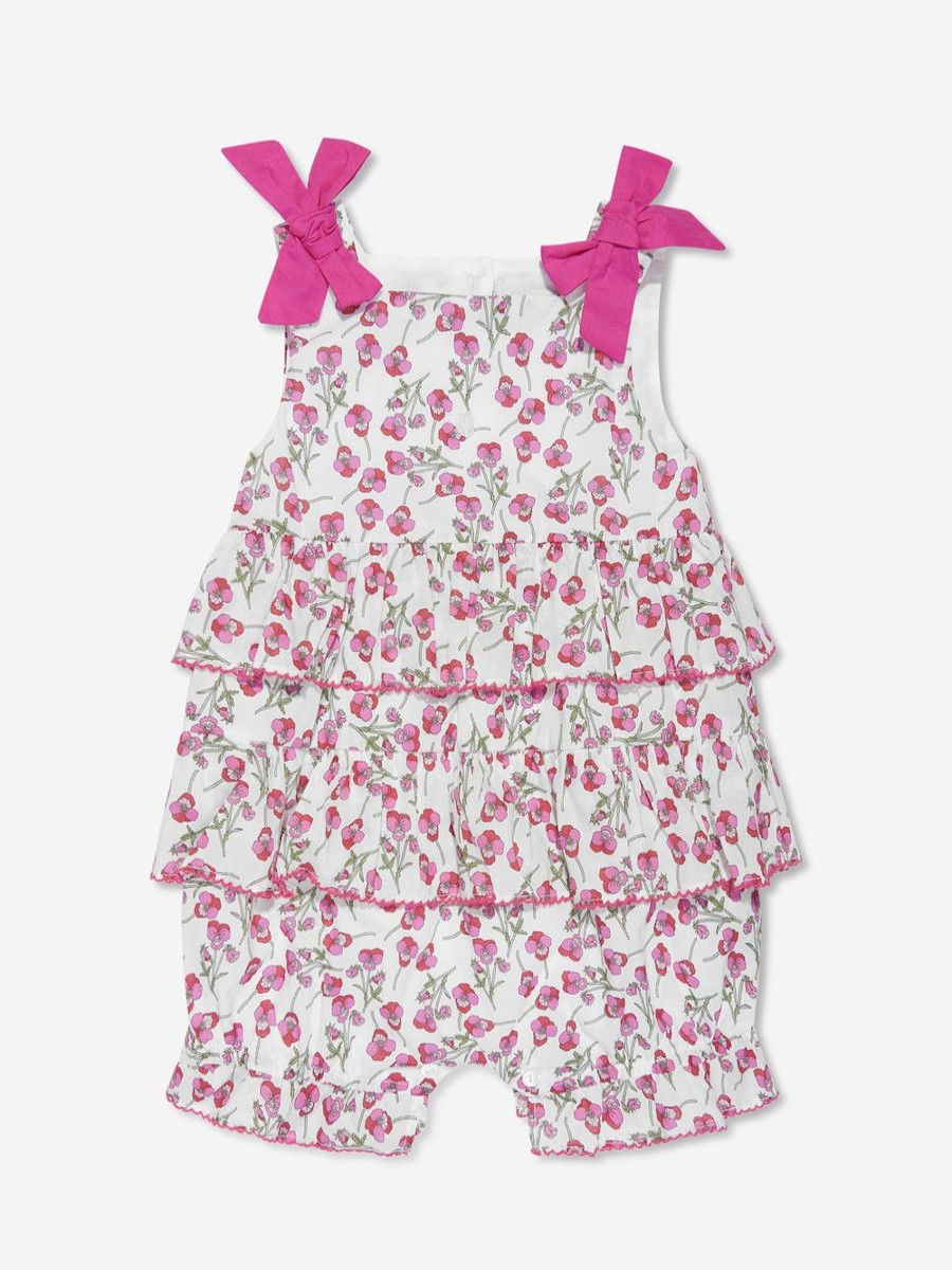 Girls Patachou Babygrows & Rompers | Baby Girls Spring Liberty Floral Romper In Pink