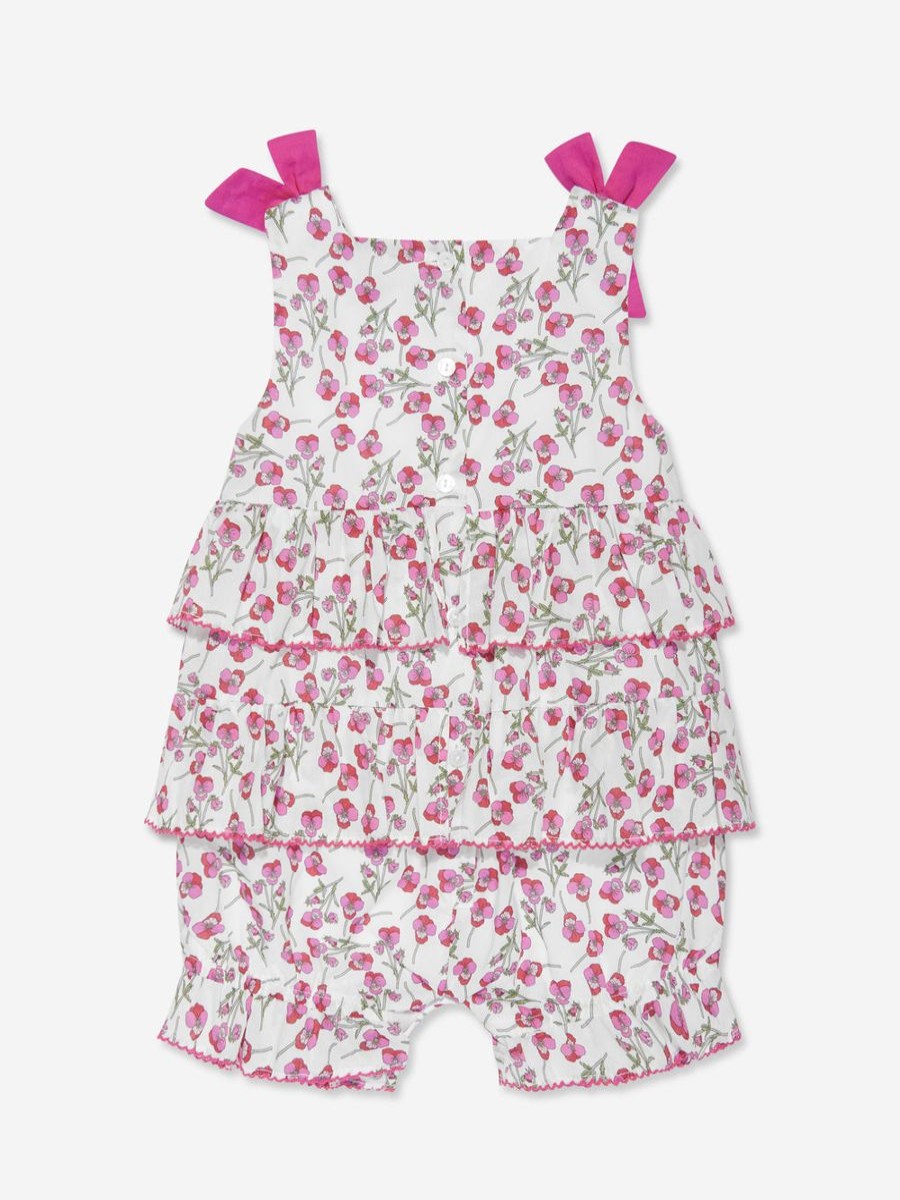 Girls Patachou Babygrows & Rompers | Baby Girls Spring Liberty Floral Romper In Pink