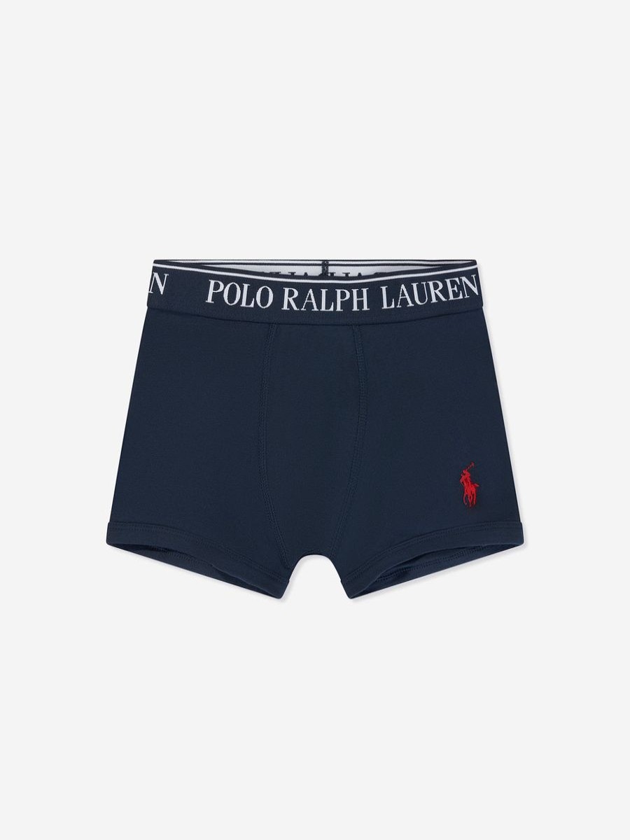 Boys Ralph Lauren Kids Underwear | Boys 3 Pack Boxer Shorts Set In Blue