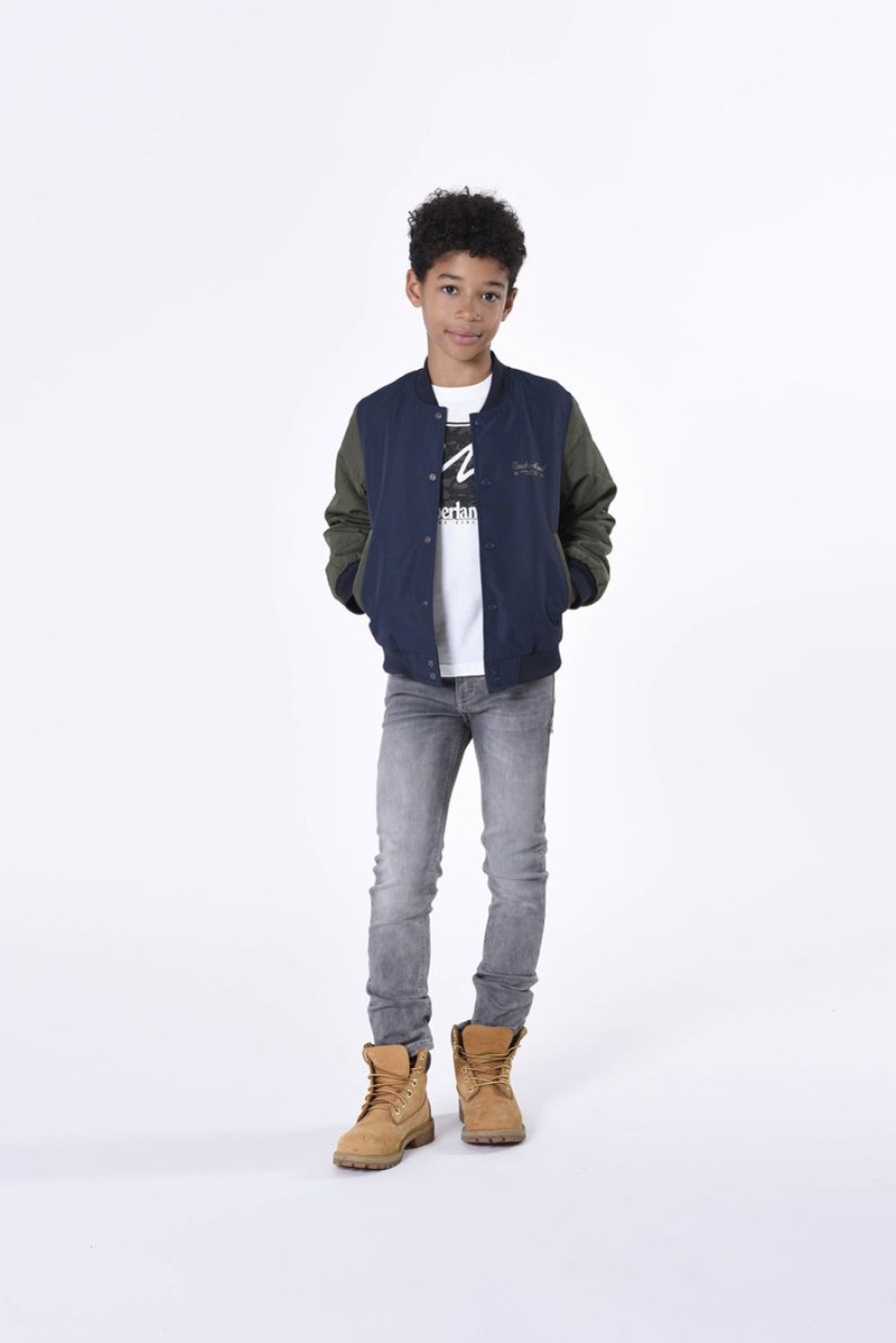 Boys Timberland Coats & Jackets | Boys Logo Bomber Jacket In Navy