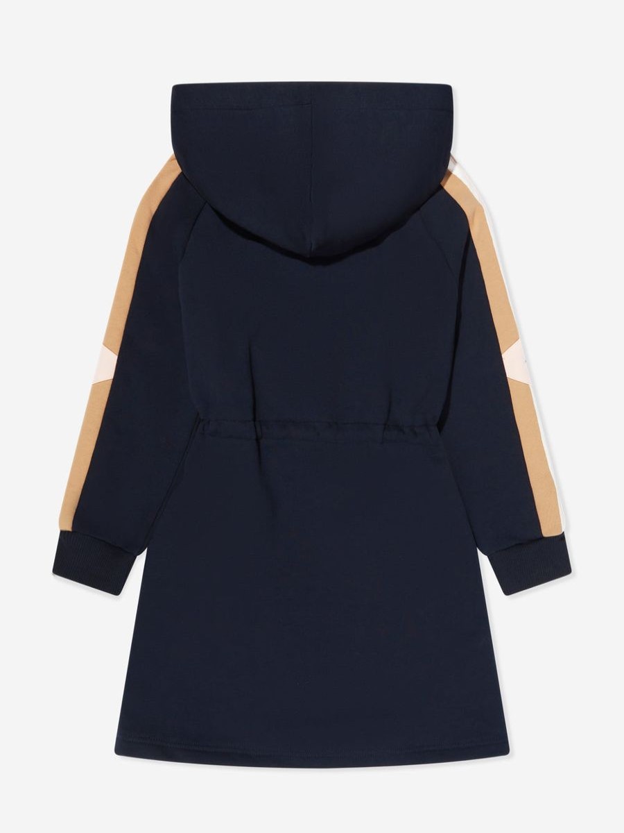 Girls Chloé Dresses | Girls Hooded Sweatshirt Dress In Navy