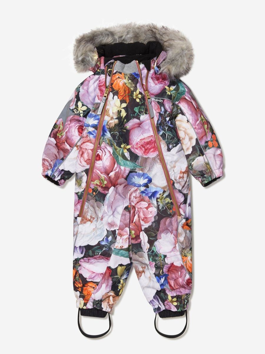 Girls Molo Coats & Jackets | Molo - Baby Girls Floral Print Snowsuit | Childsplay Clothing