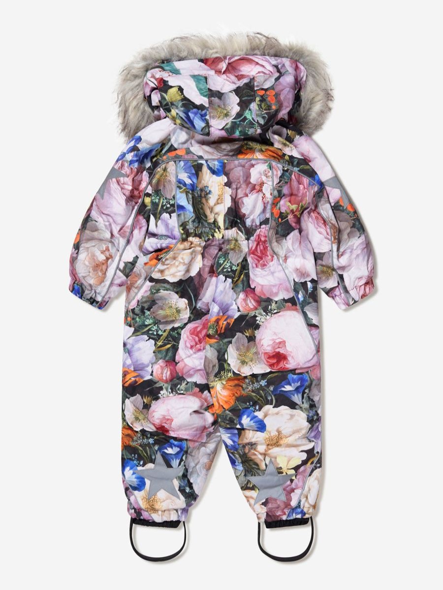 Girls Molo Coats & Jackets | Molo - Baby Girls Floral Print Snowsuit | Childsplay Clothing