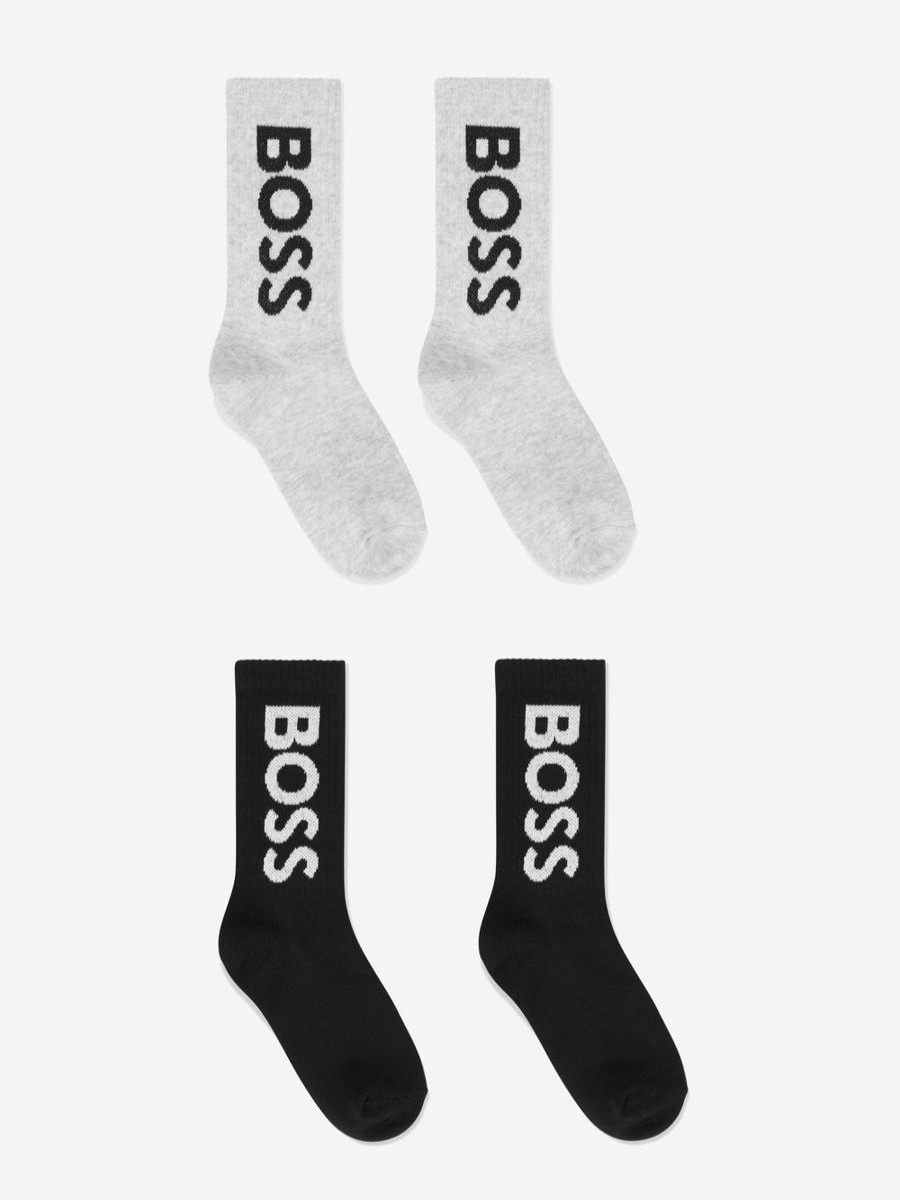 Boys BOSS Socks | Boys Socks Set In Black