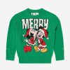 Boys MC2 Saint Barth Sweatshirts & Hoodies | Boys Mickey Minnie Kissmas Sweatshirt In Green