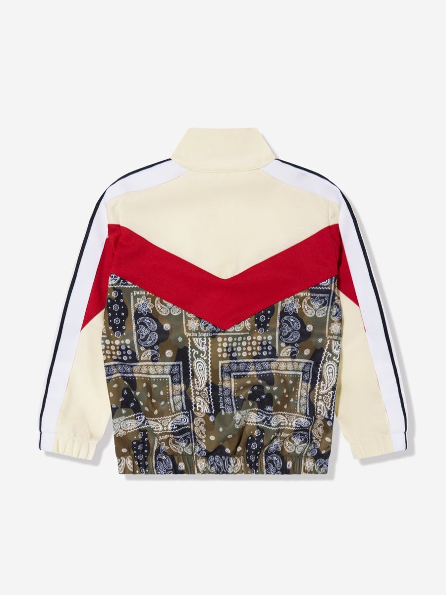 Boys Palm Angels Coats & Jackets | Boys Colourblock Camo Track Jacket In White