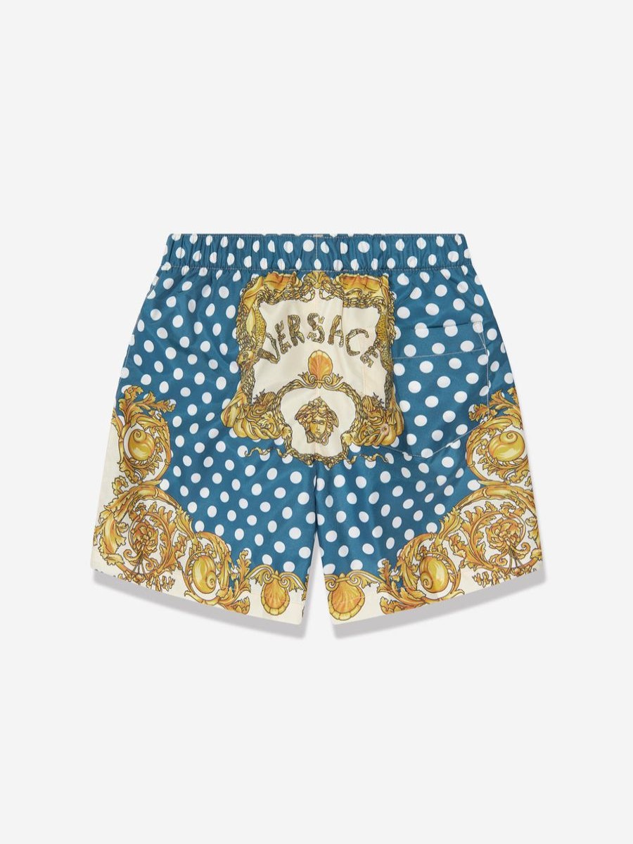 Boys Versace Swimwear | Boys Swim Shorts In Blue