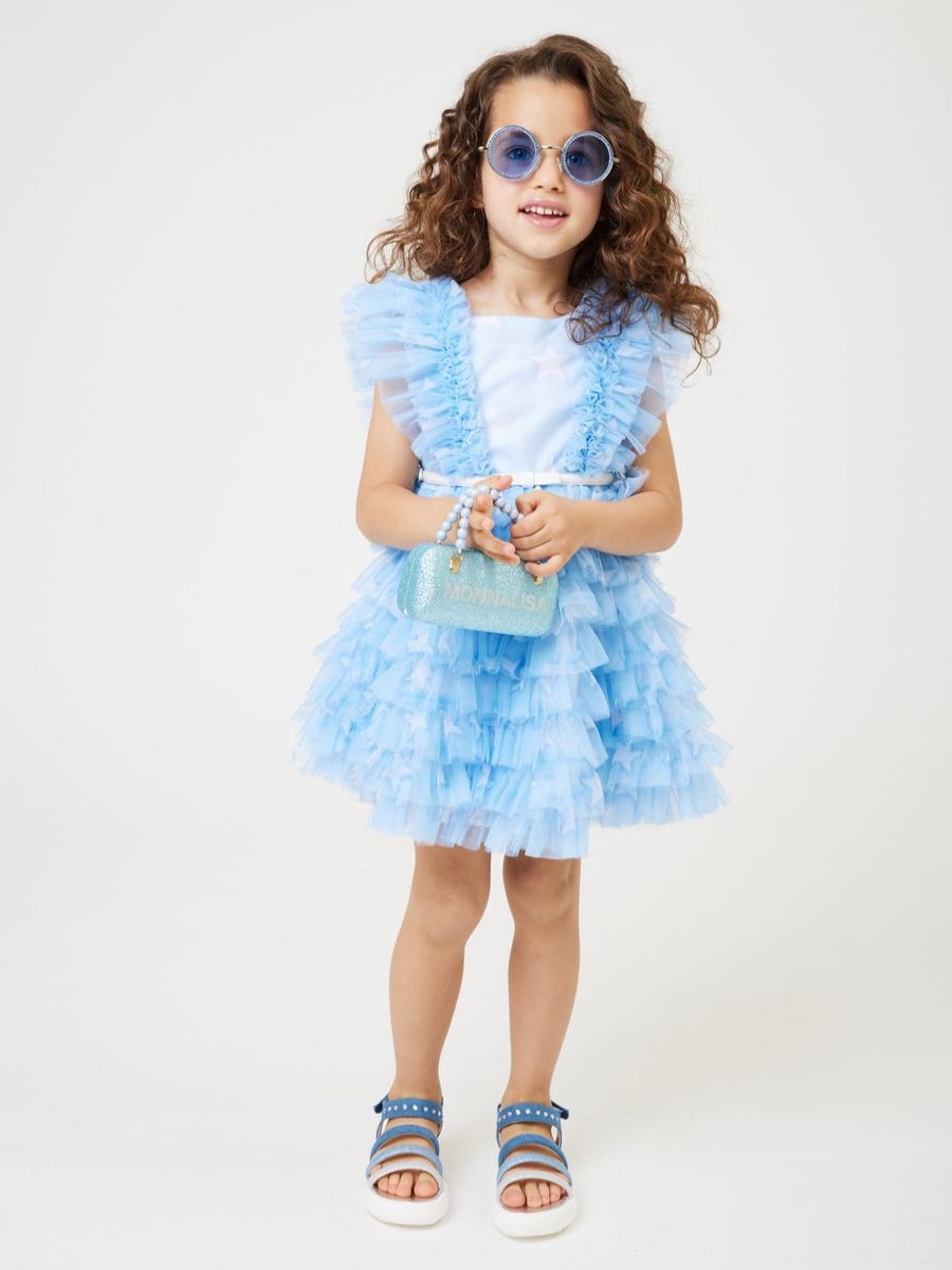 Girls Monnalisa Sunglasses | Girls Rhinestone Sunglasses In Blue