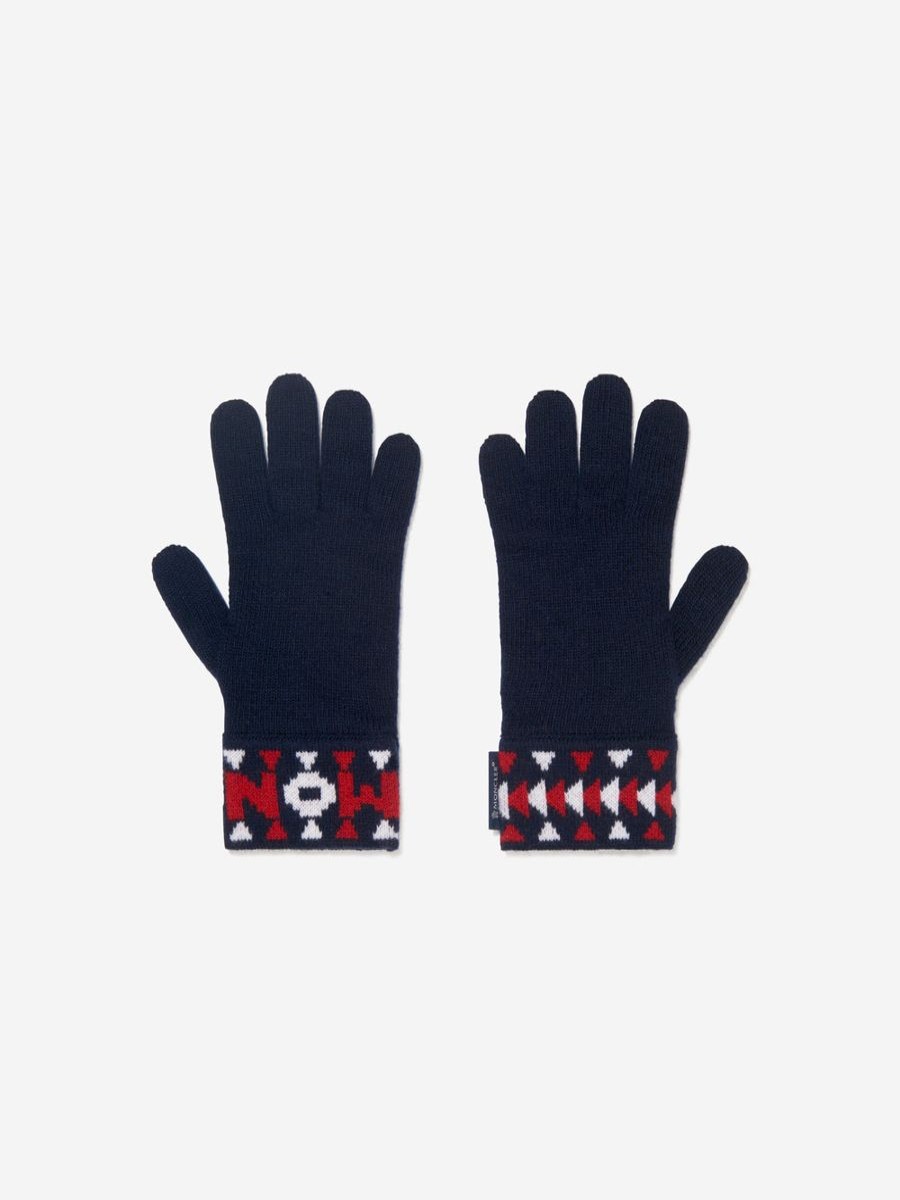 Boys Moncler Enfant Scarves & Gloves | Moncler Enfant - Boys Wool Knitted Gloves | Childsplay Clothing