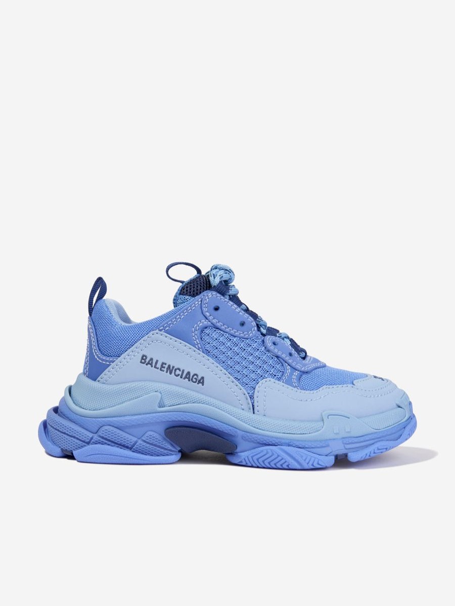 Boys Balenciaga Kids Sneakers | Boys Triple S Trainers In Blue