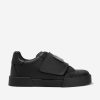 Boys Dolce & Gabbana Kids Sneakers | Boys Leather Velcro Strap Trainers In Black