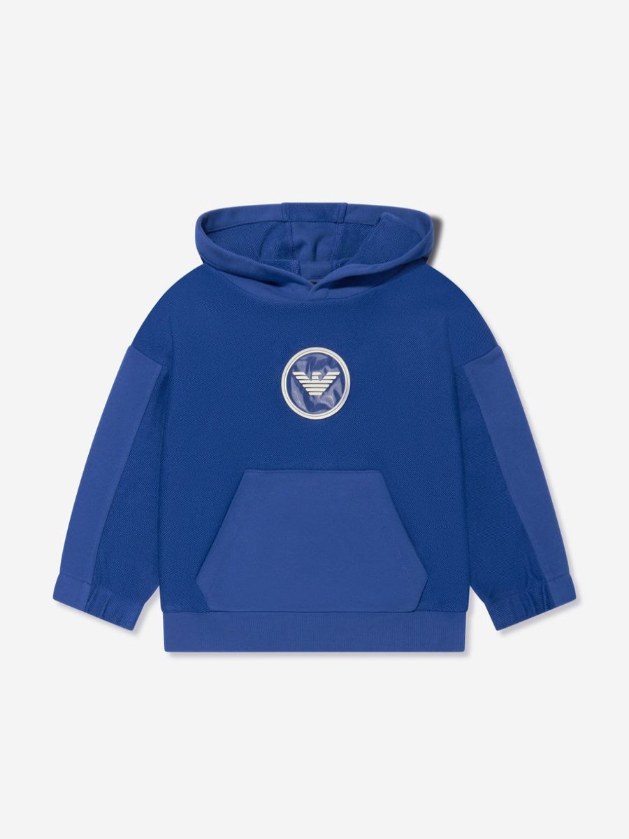 Boys Emporio Armani Sweatshirts & Hoodies | Boys Logo Hoodie In Blue