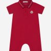 Boys Moncler Enfant Babygrows & Rompers | Baby Boys Polo Romper In Red